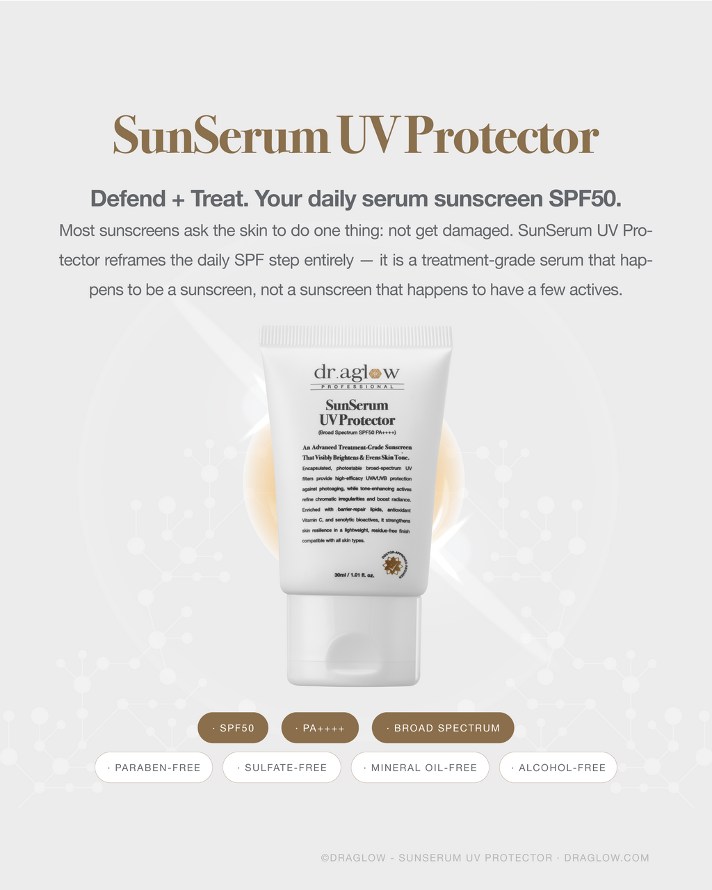 Sunserum UV Protector (Tinted / Broad Spectrum SPF 50 PA++++)